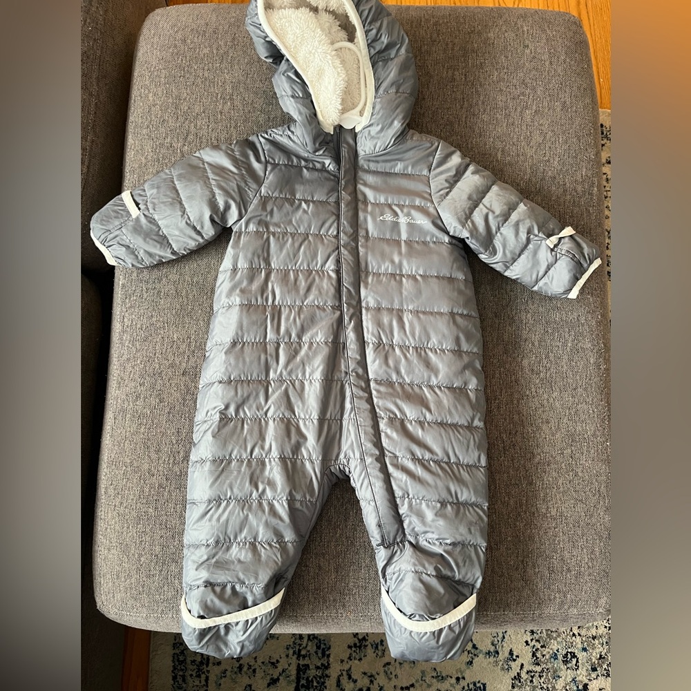 Eddie Bauer Gray Puffer Snowsuit